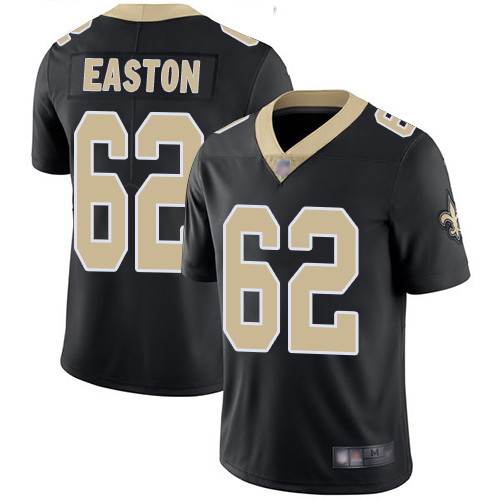 Men New Orleans Saints Limited Black Nick Easton Home Jersey NFL Football #62 Vapor Untouchable Jersey